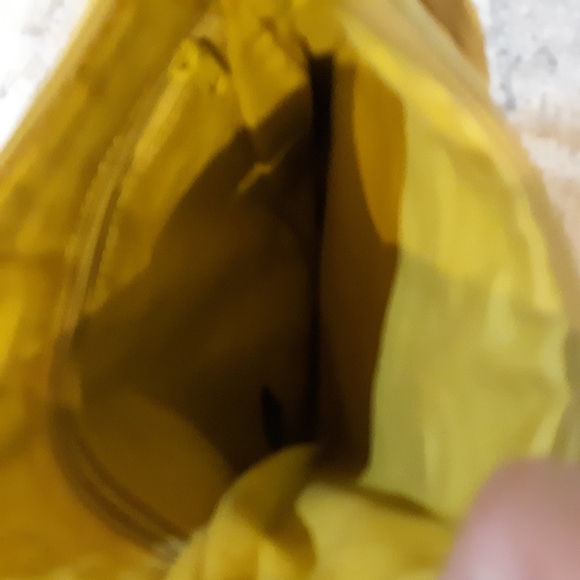 Fossil Yellow Pebbled Leather Small Crossbody Bag Purse Organizer💛 - Picture 5 of 7